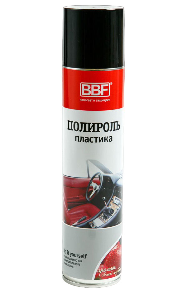 BBF Полироль пластика клубника  300мл (аэрозоль)