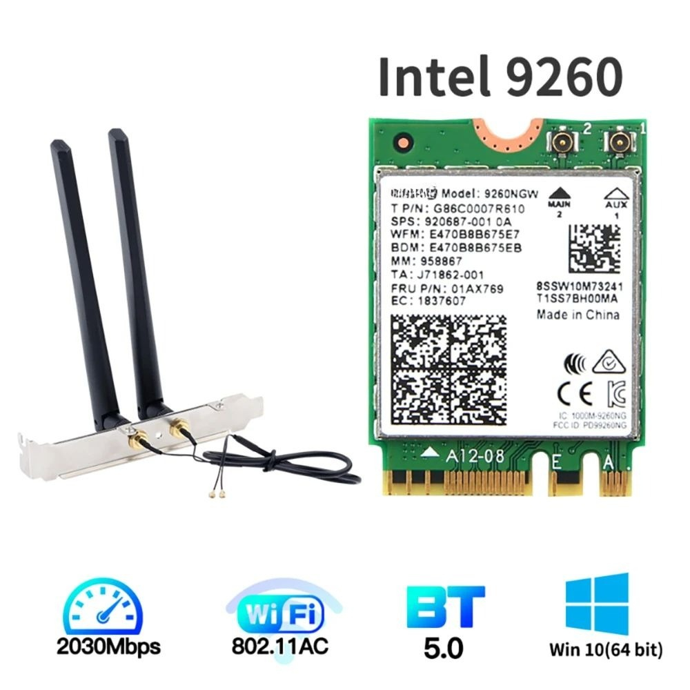

Приемник Wi-Fi NoBrand M.2 802.11ac, Зеленый;белый