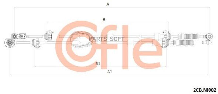 

COFLE Трос КПП NISSAN Qashqai (6-КПП) 07-