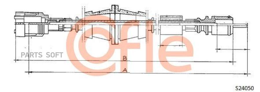 COFLE Трос спидометра RENAULT:R19 all 1220 mm