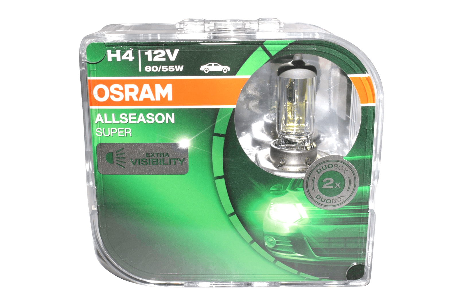 

Набор ламп 12V 60/55W H4+100% OSRAM ALLSEASON SUPER 3000K комплект