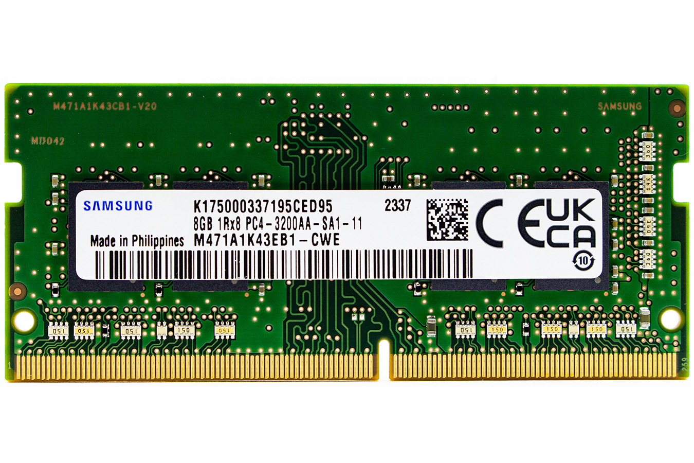 

Оперативная память Samsung M471A1K43EB1-CWE DDR4 1x8Gb 3200MHz, M471A1K43EB1-CWE