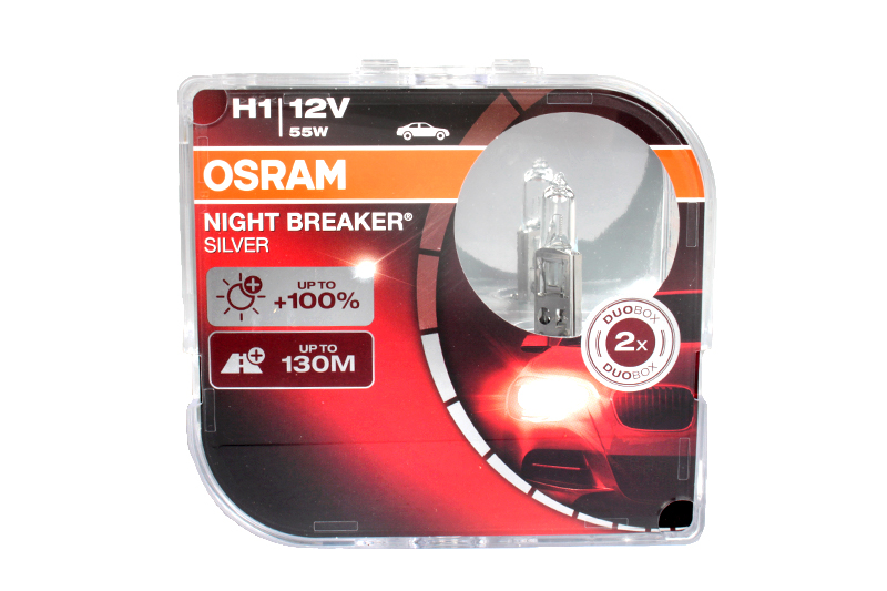 

Набор ламп 12Vx55W H1+100% OSRAM NIGHT BREAKER SILVER комплект