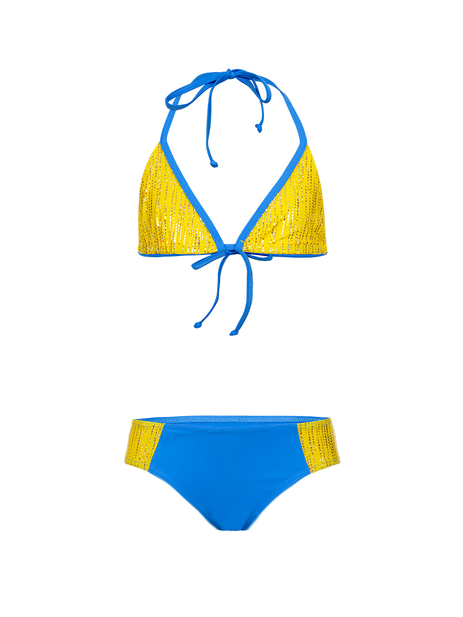 Купальник раздельный детский для девочек Aliera К 21.58 Цвет желтый; голубой размер 152 рогатка мягкие шарики желтый
