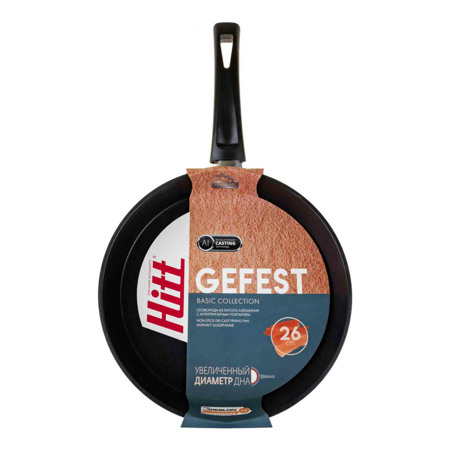 

Сковорода Hitt Gefest d 26 см, Черный