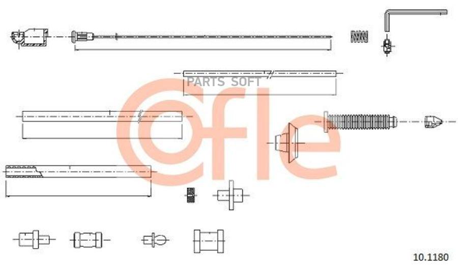 Трос газа COFLE Citroen C8 02-; J5; Jumper; Peugeot 806; 807; Boxer -06