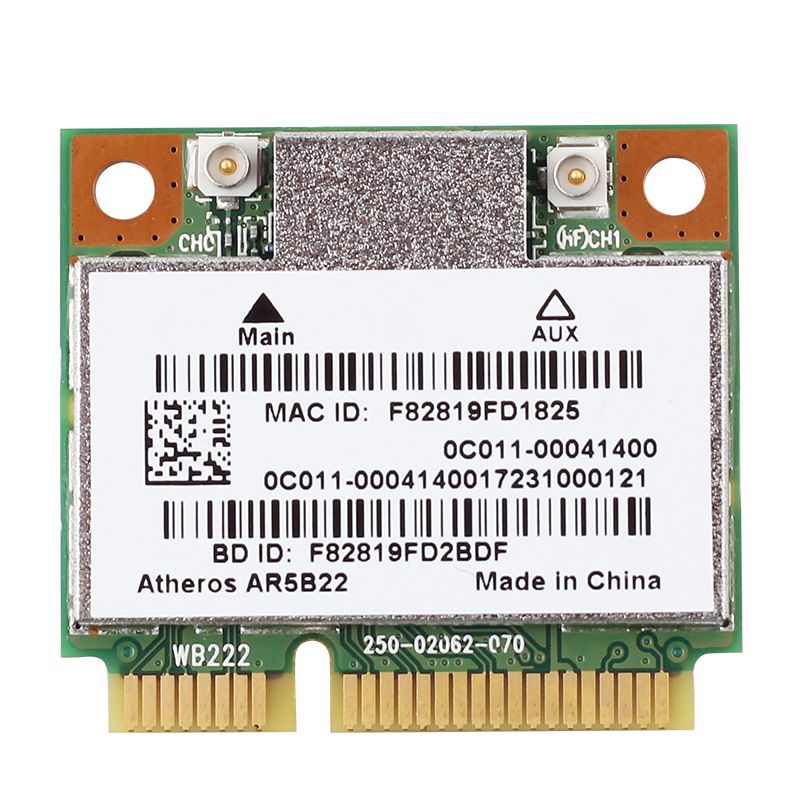 

Приемник Wi-Fi NoBrand Mini PCI-e 802.11n; 802.11a; 802.11g; 802.11ac, Зеленый;белый