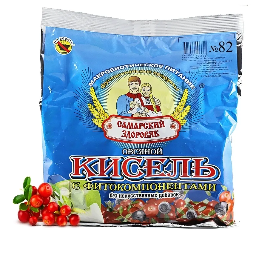 Кисель Самарский Здоровяк 82 овсяно-клюквенный 250 г 379₽