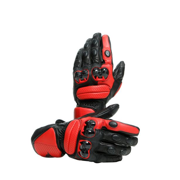 фото Dainese перчатки кожаные dainese impeto black/lava-red s