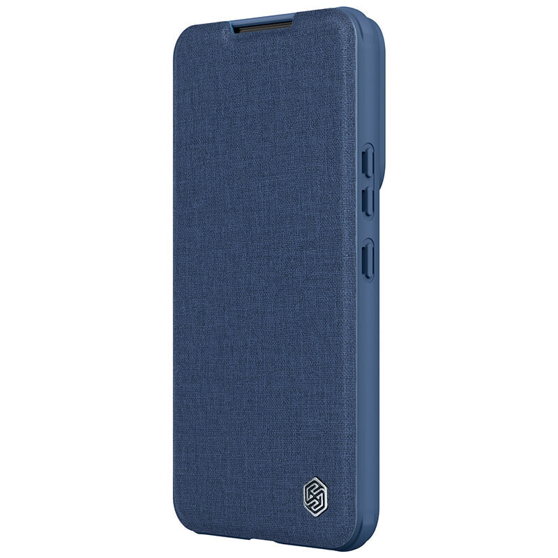 фото Чехол-книжка nillkin leather qin pro cloth для samsung galaxy s22 (синий)