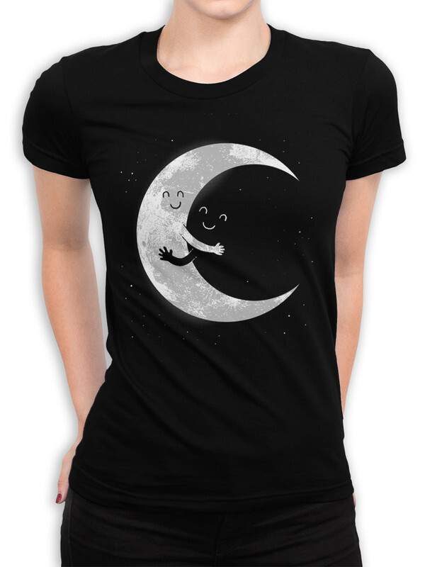 

Футболка женская Dream Shirts Лунные Обнимашки черная XL, Лунные Обнимашки