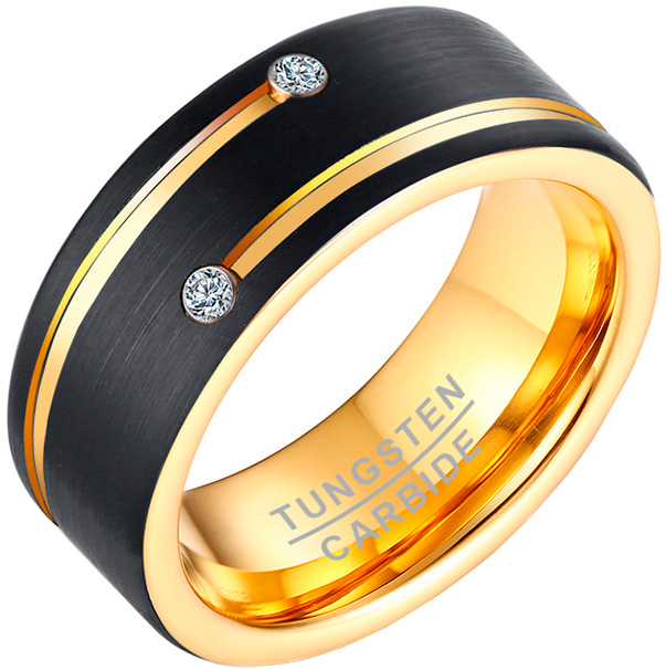 

Кольцо из вольфрама р.  DG Jewelry GSR0224, фианит, GSR0224