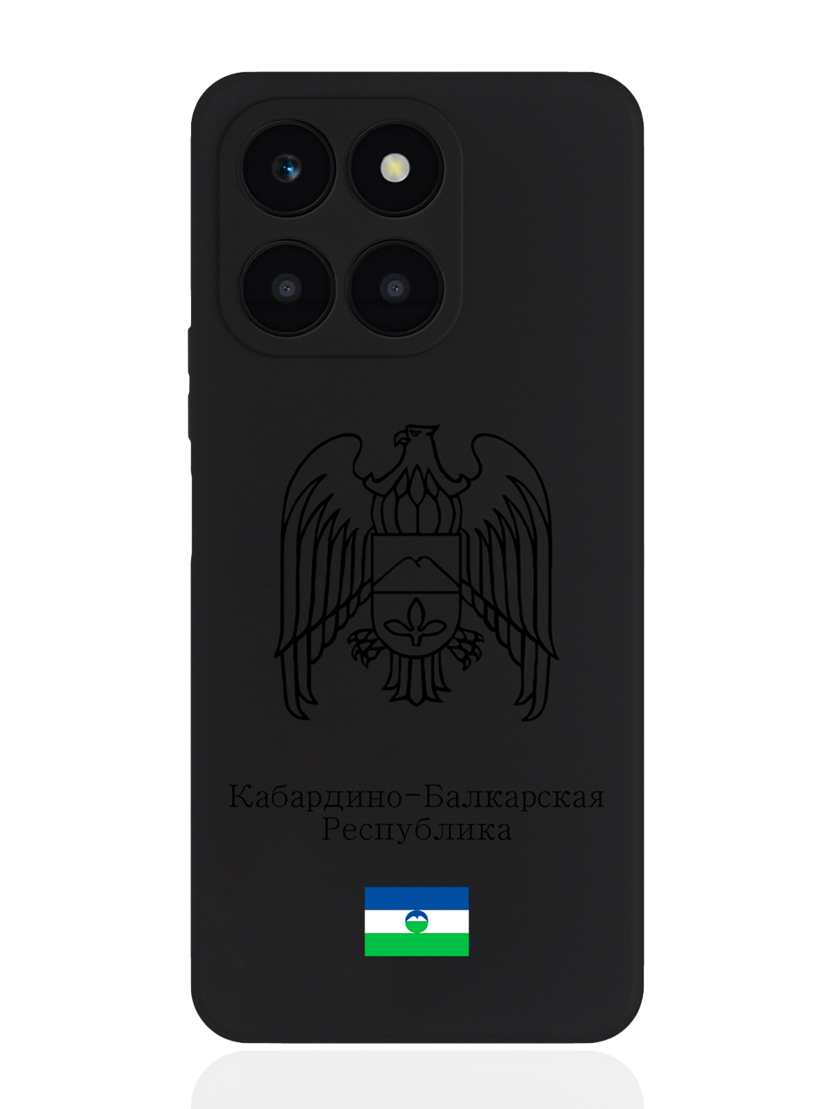 

Чехол SignumCase для Honor X6A Черный лаковый Герб Кабардино-Балкарской Республики, Honor
