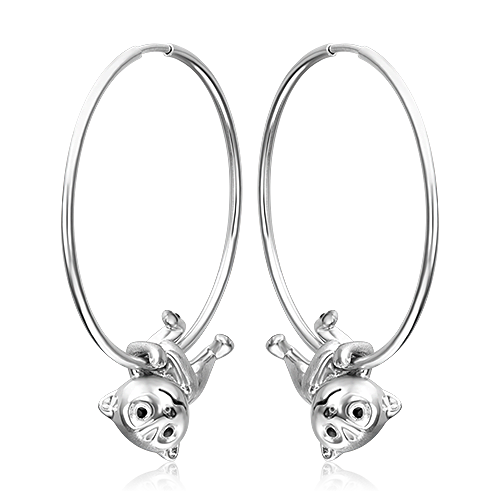 

Серьги конго из серебра PLATINA jewelry 02-5156-00-000-0200, эмаль, 02-5156-00-000-0200