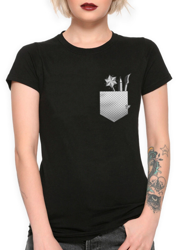 

Футболка женская Dream Shirts Фотошоп в Кармашке черная L, Фотошоп в Кармашке