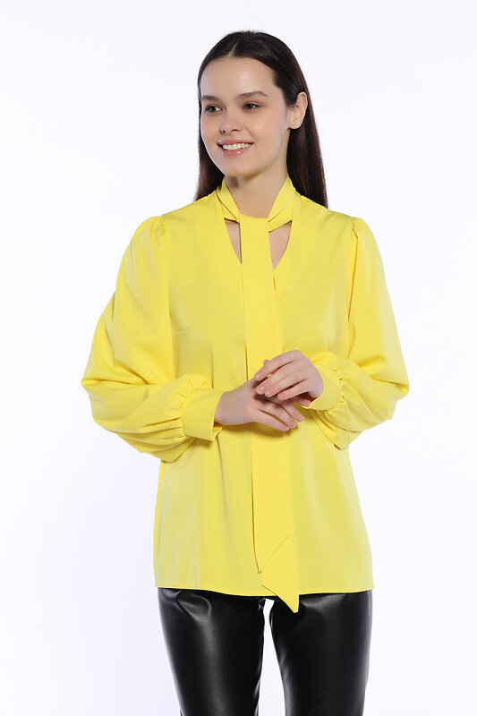 Блуза женская EMANSIPE БДЛ желтая 42 RU