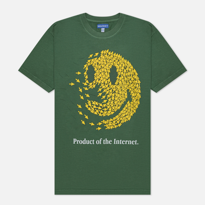 

Мужская футболка MARKET Smiley Product Of The Internet зелёный, Размер M, Smiley Product Of The Internet