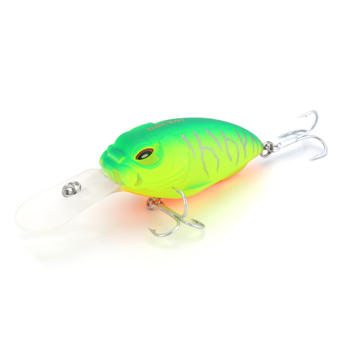 

Воблер Hacker Mad Crank Deep 55FL, цвет Matt Glow Tiger UV (165402), Оранжевый;желтый;зеленый, Mad Crank Deep
