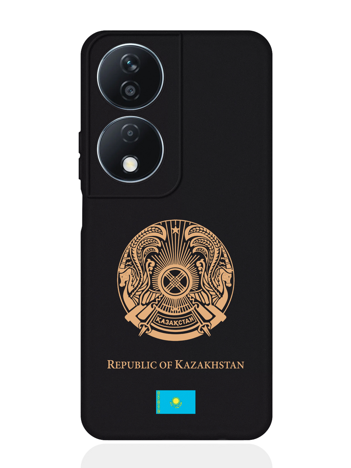 

Чехол SignumCase для Honor X7b Золотой Герб Казахстана, Золотистый;черный