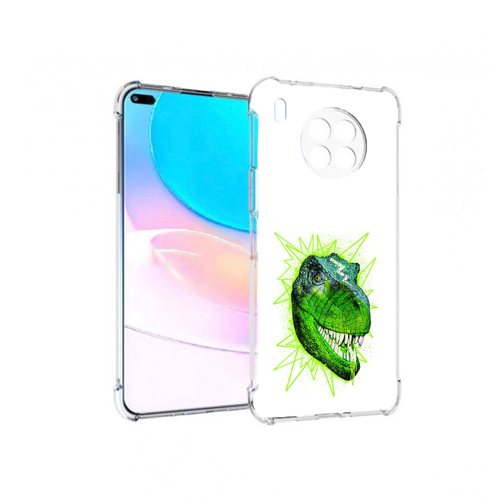 

Чехол задняя-панель-накладка-бампер MyPads зеленый динозавр для Huawei Nova 8i, Прозрачный, Tocco
