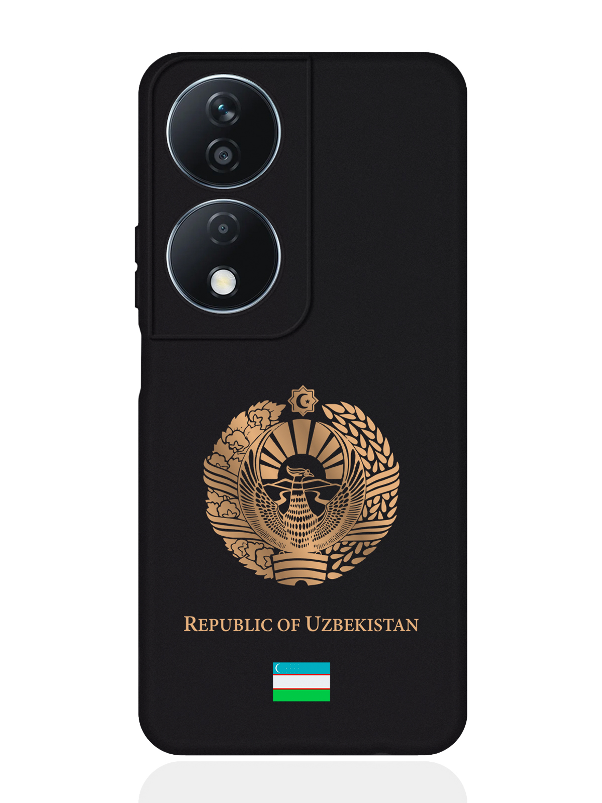 

Чехол SignumCase для Honor X7b Золотой Герб Узбекистана, Золотистый;черный;зеленый