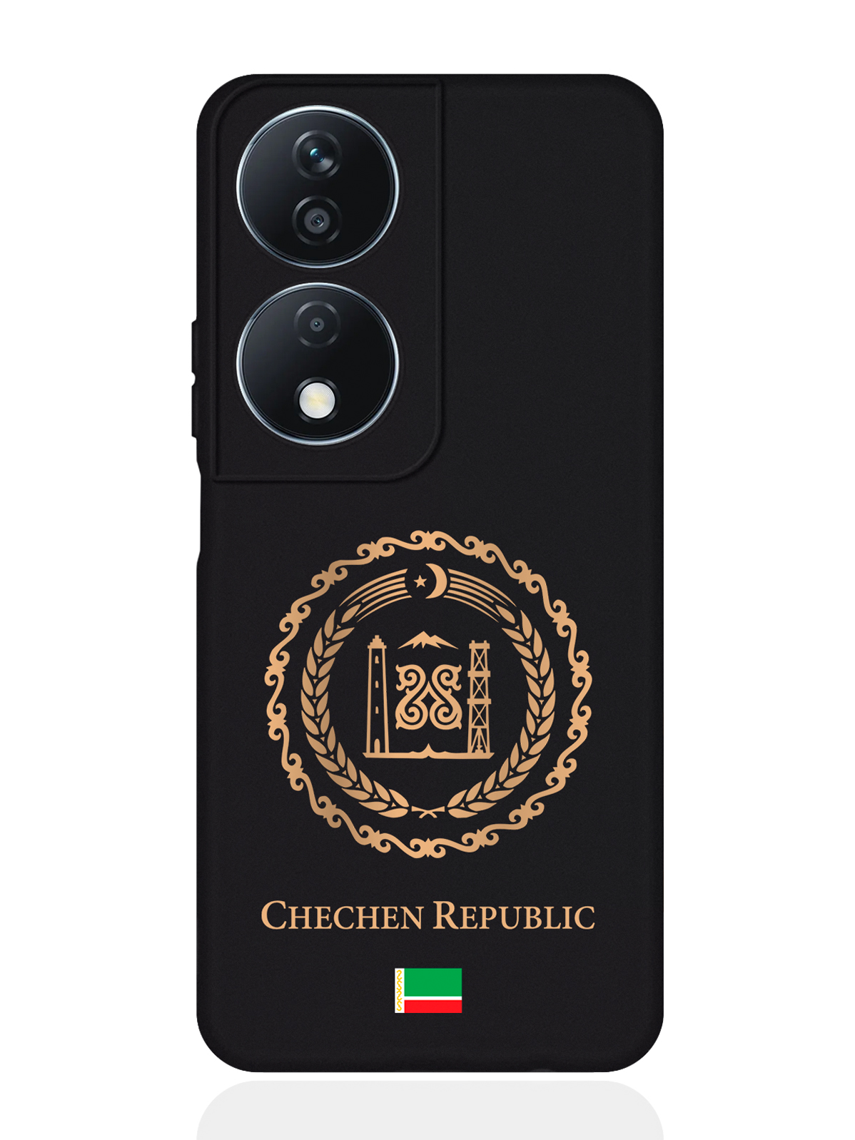 

Чехол SignumCase для Honor X7b Золотой Герб Чечни, Золотистый;черный