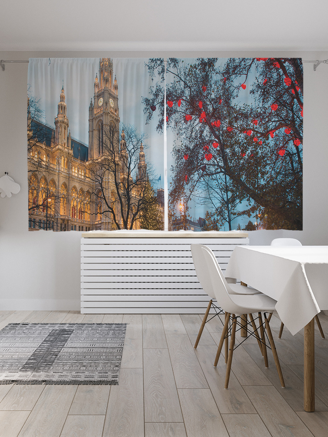 

Шторы JoyArty с фотопечатью "Вечерняя площадь" из сатена, 290х180 см, Вечерняя площадь