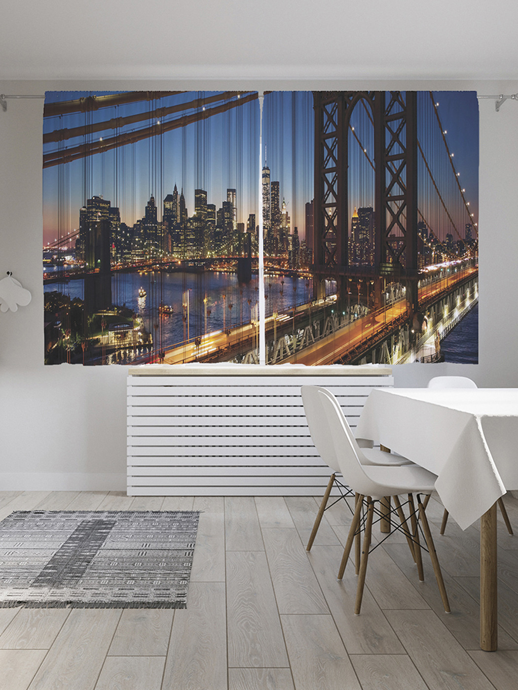 

Шторы JoyArty с фотопечатью "Мост большого города" из сатена, 290х180 см, Мост большого города