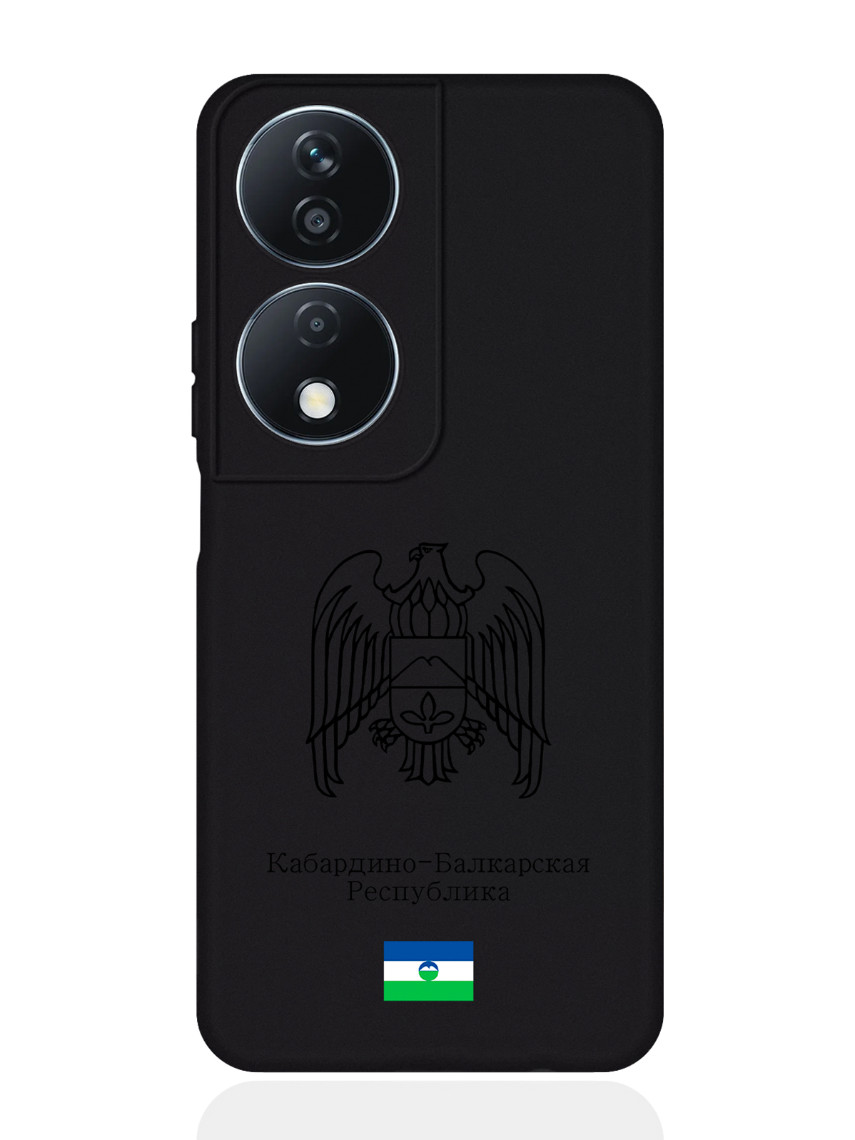 

Чехол SignumCase для Honor X7b Черный лаковый Герб Кабардино-Балкарской Республики, Honor
