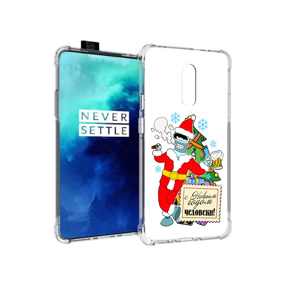 

Чехол MyPads Tocco для OnePlus 7T Pro С новым годом человеки (PT139735.142.150), Прозрачный, Tocco