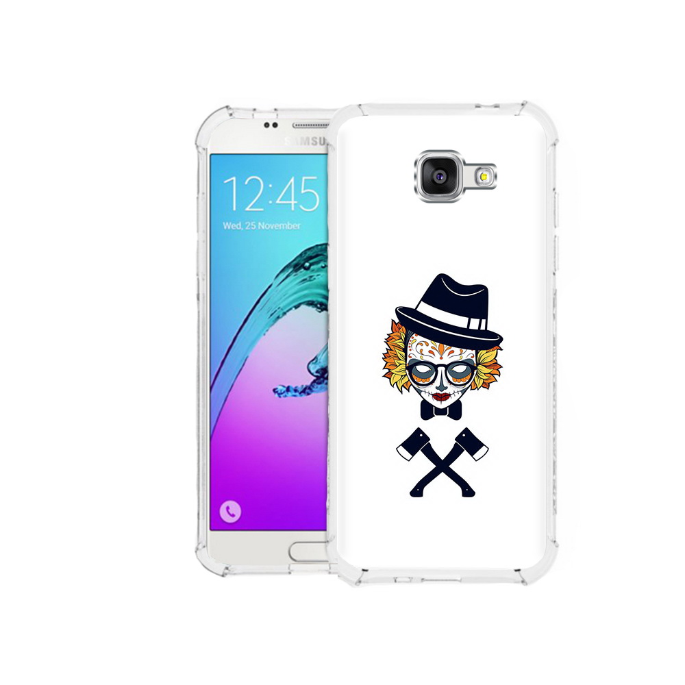 

Чехол MyPads Tocco для Samsung Galaxy A5 (2016) девушка в маске с топорами рисунок, Прозрачный, Tocco