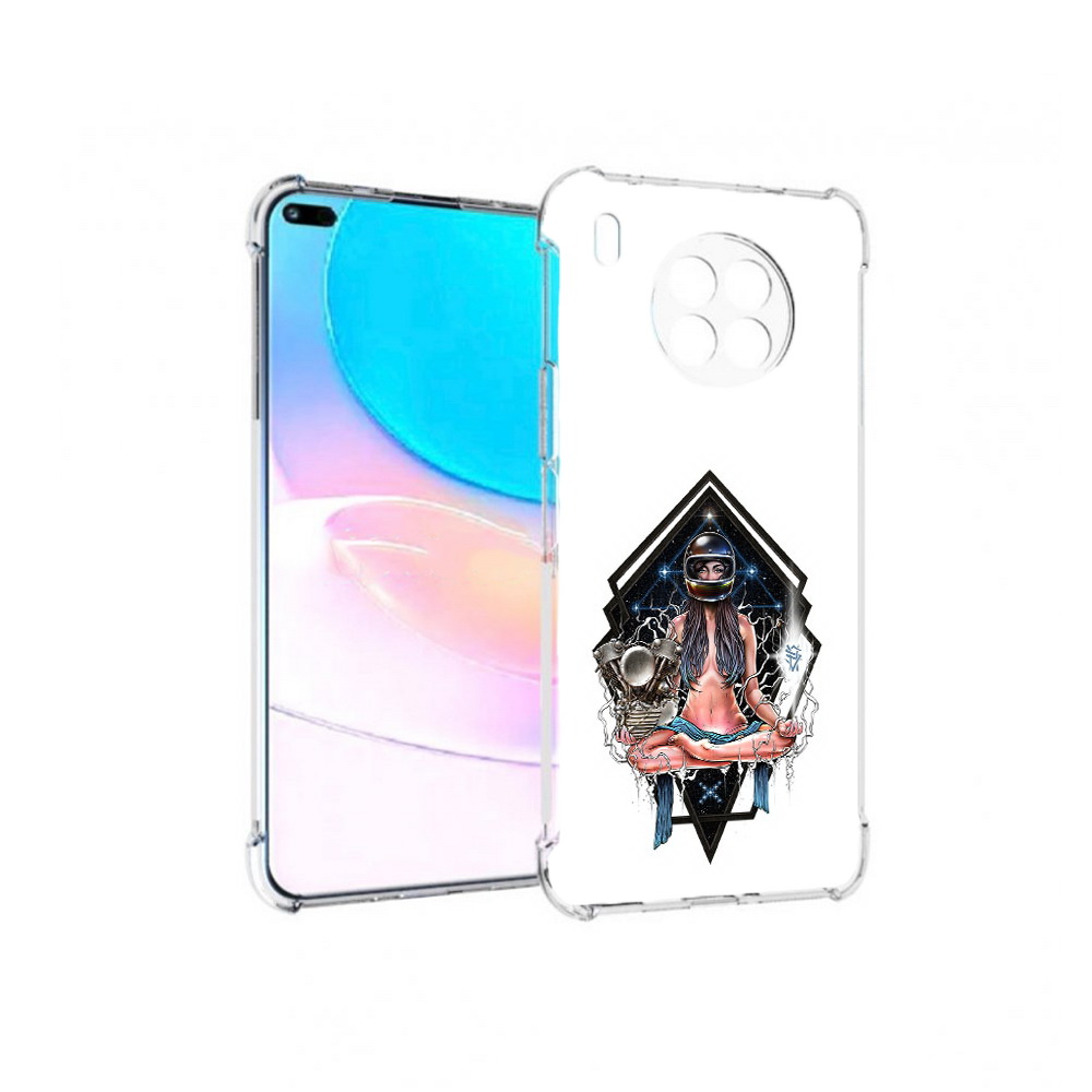 

Чехол задняя-панель-накладка-бампер MyPads красивая девушка в шлеме для Huawei Nova 8i, Прозрачный, Tocco