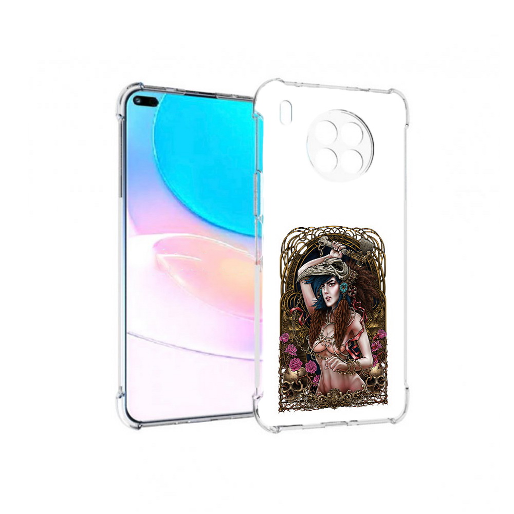 

Чехол задняя-панель-накладка-бампер MyPads красивая девушка рисунок для Huawei Nova 8i, Прозрачный, Tocco