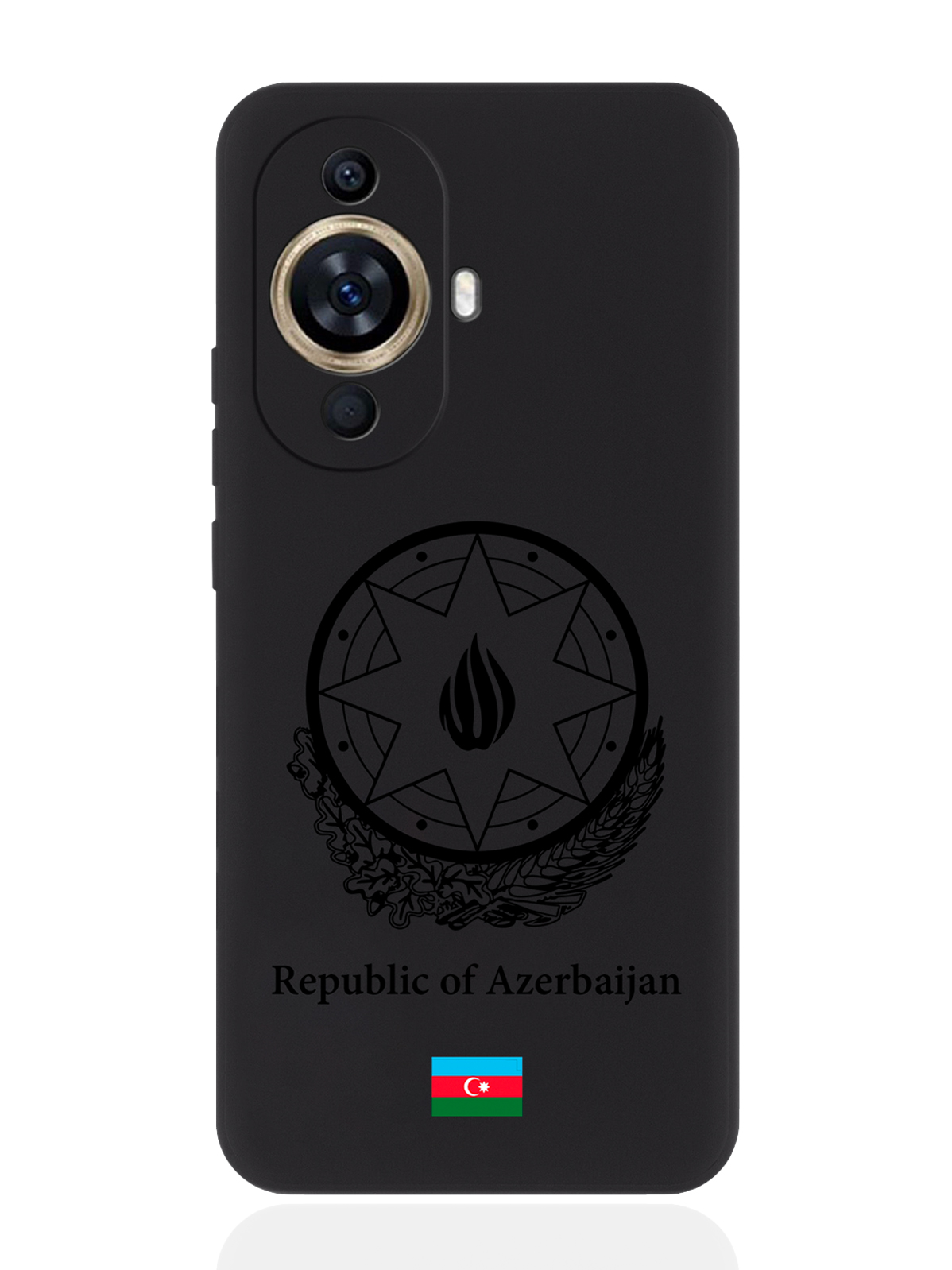 

Чехол SignumCase для Huawei Nova 11 Черный лаковый Герб Азербайджана, Huawei