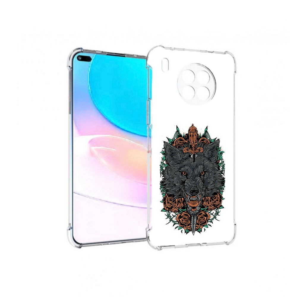 

Чехол задняя-панель-накладка-бампер MyPads красивый злой волк для Huawei Nova 8i, Прозрачный, Tocco