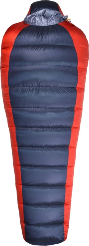фото Спальный мешок пуховый bvn эдельвейс-2 pro, красный/тем.синий, размер xxl