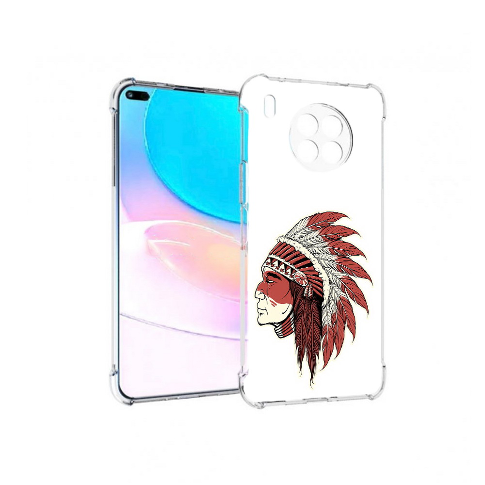 

Чехол задняя-панель-накладка-бампер MyPads красный индеец для Huawei Nova 8i, Прозрачный, Tocco