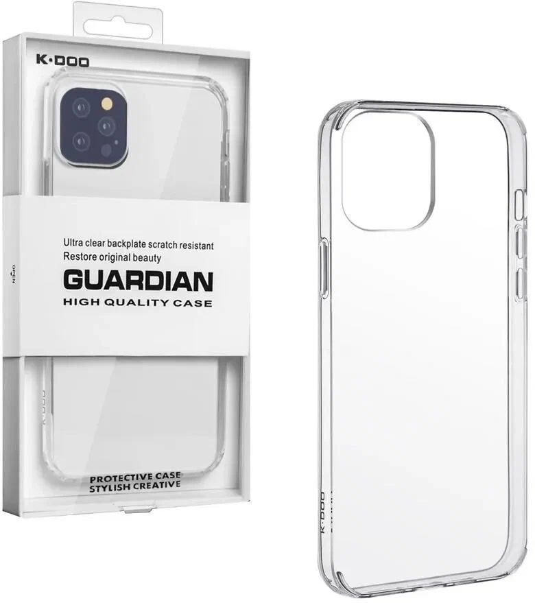 

Чехол-накладка K-Doo Guardian Case для iPhone 14 Pro Max силиконовый (прозрачный)