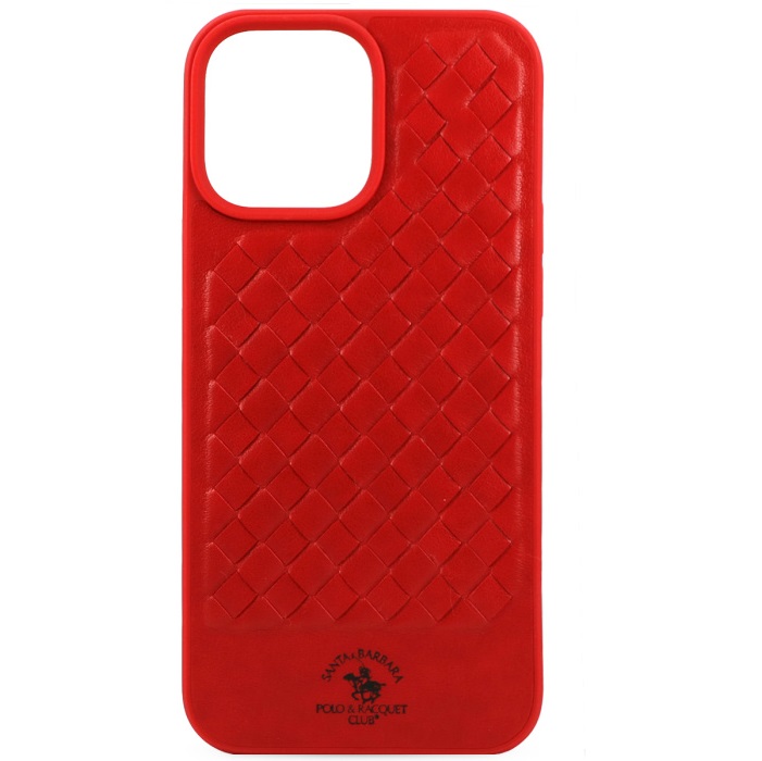 

Чехол-накладка Santa Barbara Leather Case для iPhone 13 Pro натуральная кожа, красный, 7626151