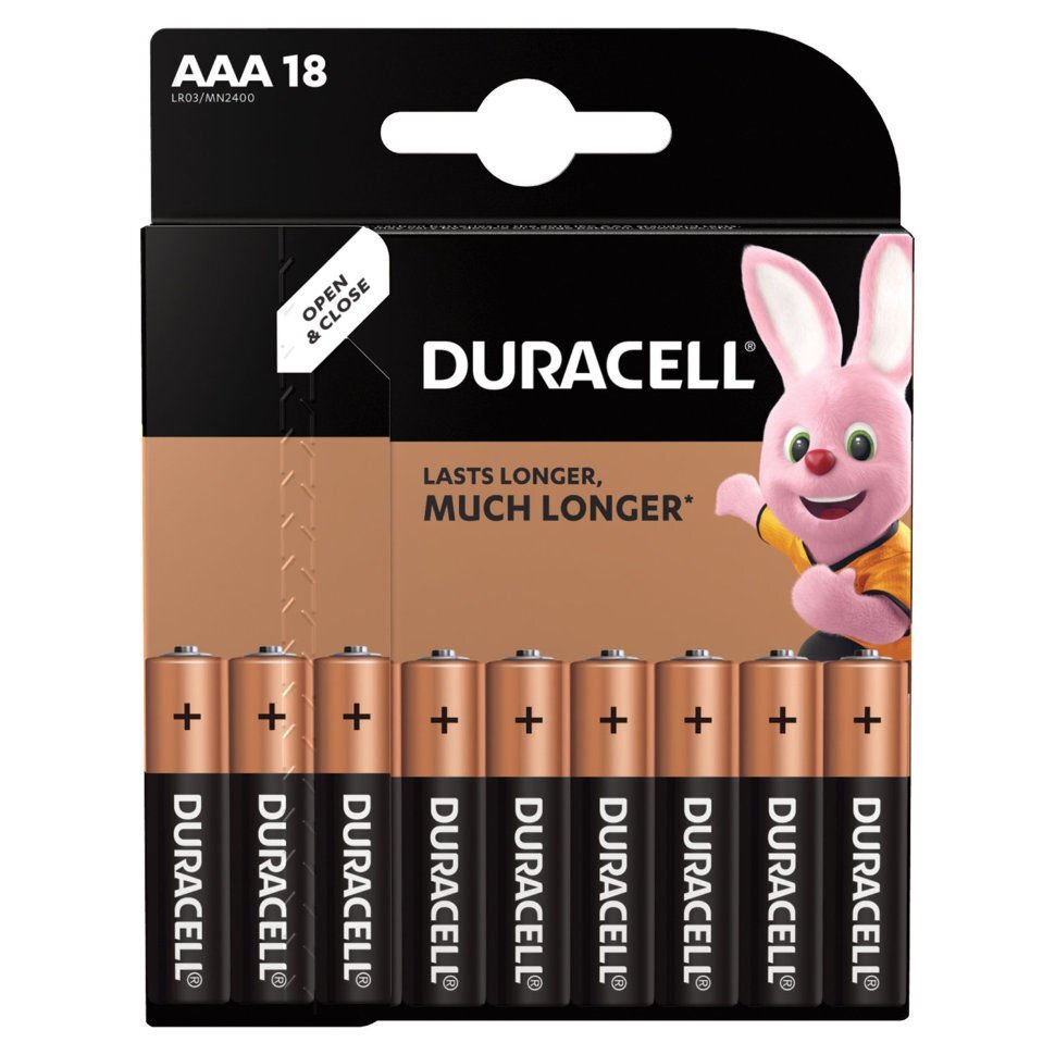 

Батарейки Duracell Basic ААA (LR03), 18 шт