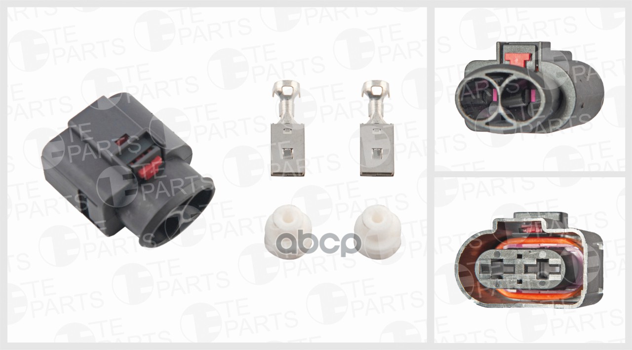 

TEPARTS 7741955 Разъём 2х контактный комплектация 2 клеммы, 2 уплотнения 1шт