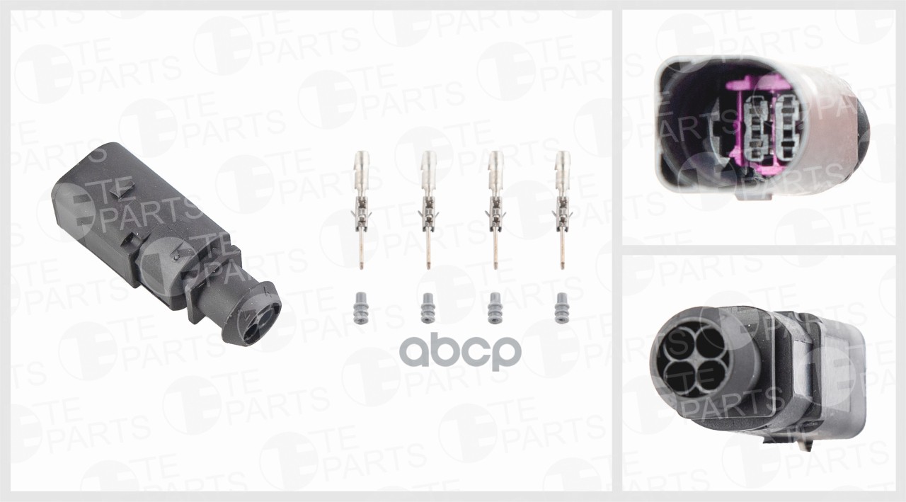 

TEPARTS 7748124 Разъём 4х контактный 2X2комплектация 4-pin, 4 уплотнения, фиксатор 1шт