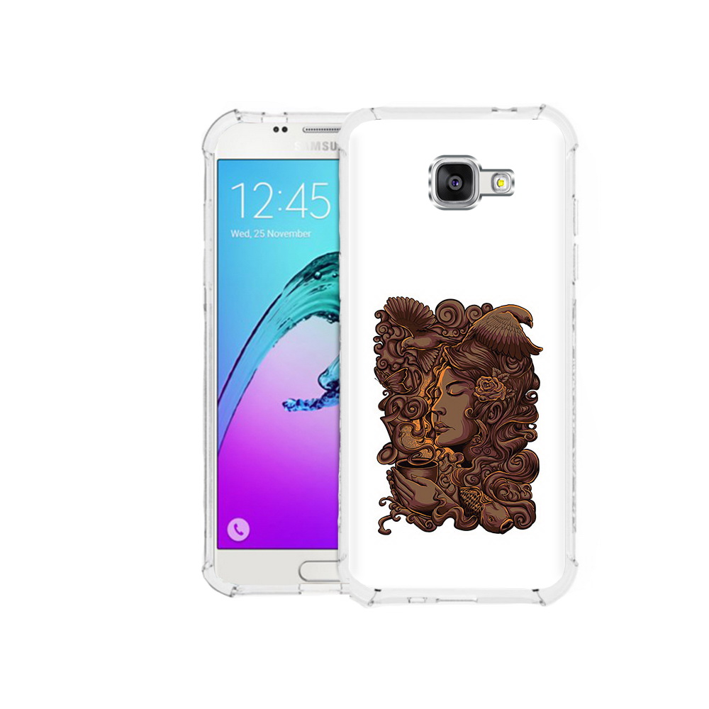 

Чехол MyPads Tocco для Samsung Galaxy A5 (2016) девушка с длинными волосами абстракция, Прозрачный, Tocco