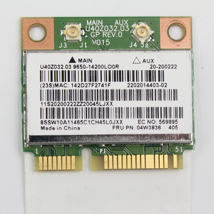 

Приемник Wi-Fi NoBrand для компьютера Mini PCI-e 802.11ac, Зеленый;белый