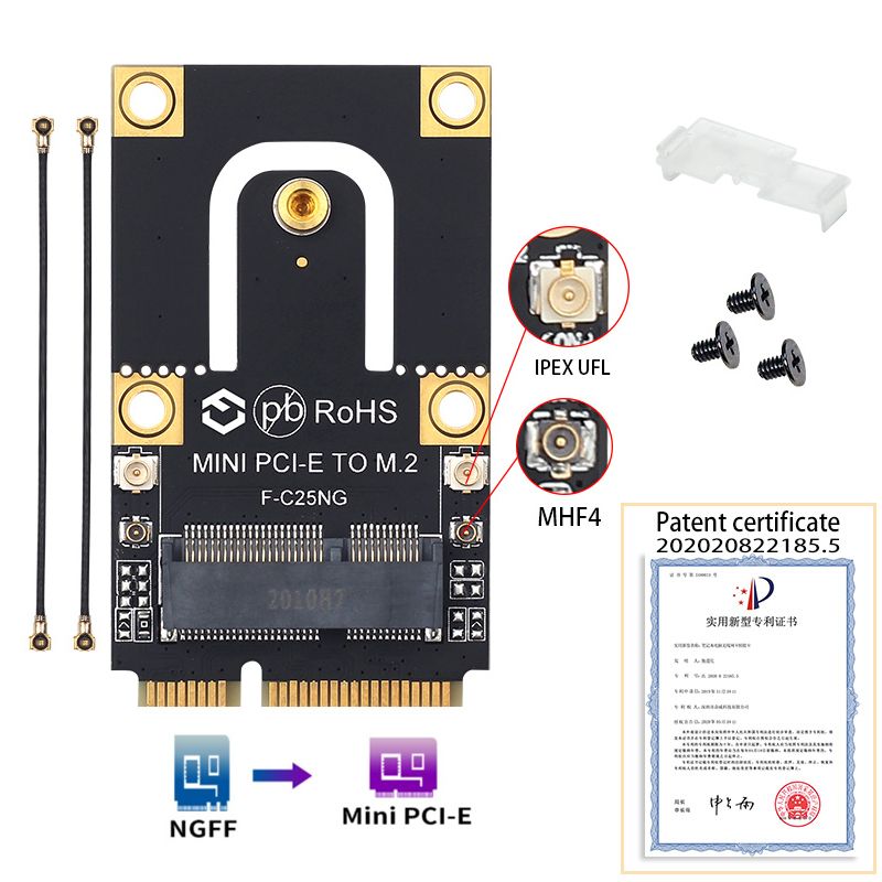 

Приемник Wi-Fi NoBrand Mini PCI-e 802.11a; 802.11g; 802.11n; 802.11ac, Зеленый;белый