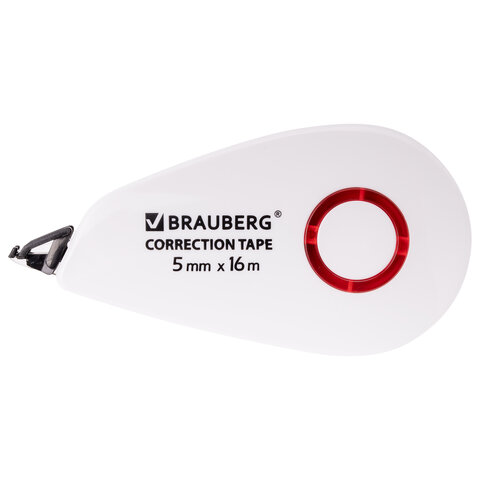 Корректирующая лента BRAUBERG SUPER 5 мм х 16 м корпус белый блистер 2шт