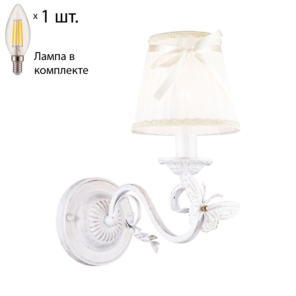 

Бра с лампочкой Favourite Mariposa 1839-1W+Lamps E14 Свеча