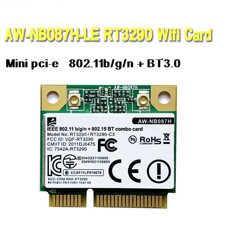 

Приемник Wi-Fi NoBrand Mini PCI-e 802.11b; 802.11n, Зеленый;белый
