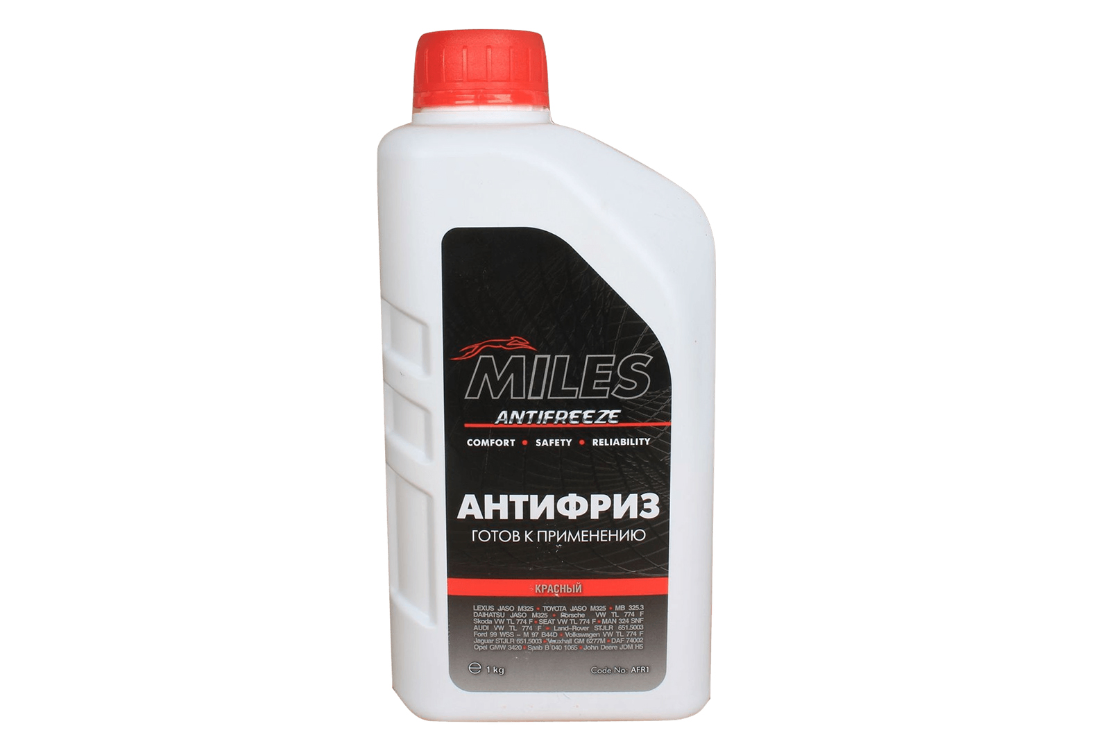 Антифриз MILES AFR1 G12/G12+ красный 1 кг готовый