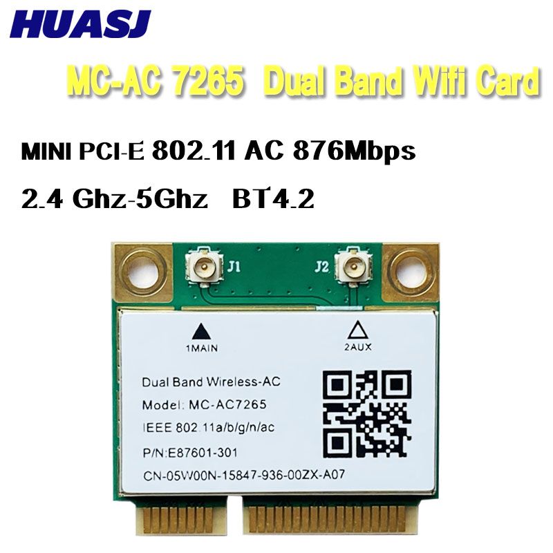 

Приемник Wi-Fi NoBrand для компьютера Mini PCI-e 802.11ac, Зеленый;белый